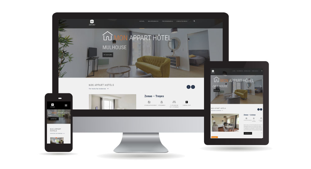 Zenao AppartHotel – Site thème graphique résidences / Appart Hotel