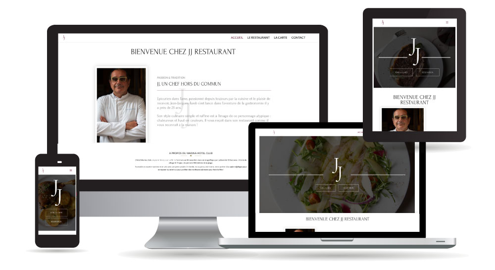 JJ Restaurant Paris - Site WordPress Design sur-mesure