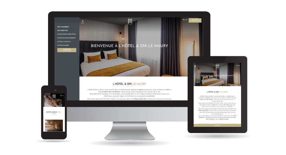 Hotel & Spa Le Maury à Vannes – Site thème graphique sur-mesure